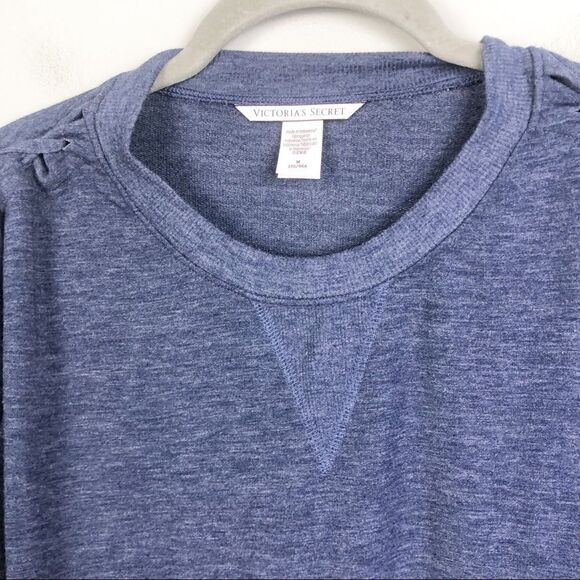 VICTORIA’S SECRET | Navy Blue Loungewear Sweatshirt Lace Up Sleeves Women’s M - Picture 3 of 8